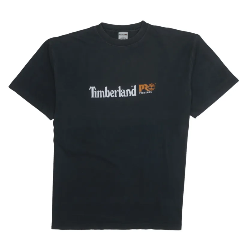 Timberland 90's Spellout Short Sleeves T Shirt Large Black sold by Vintage Club