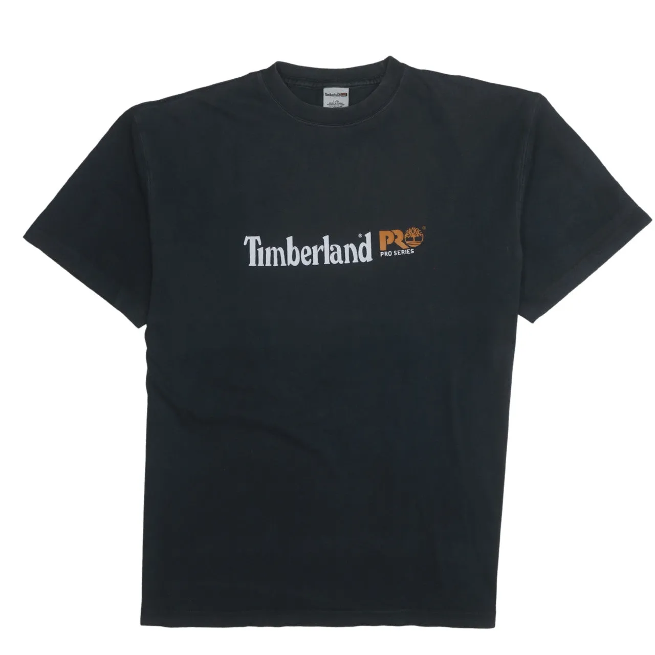 Timberland 90's Spellout Short Sleeves T Shirt Large Black sold by Vintage Club