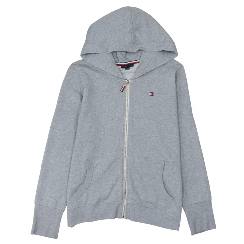 Tommy Hilfiger 90's Lightweight Full Zip Up Hoodie Large Grey made by Tommy Hilfiger