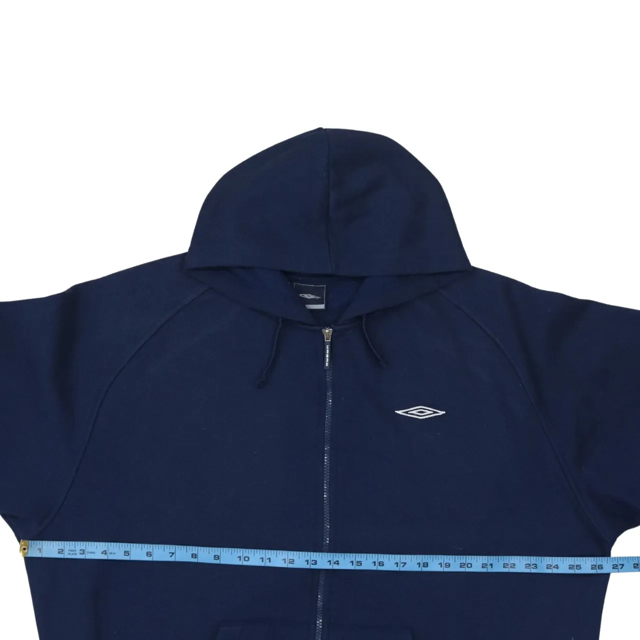 Umbro 90's Drawstring Pockets Full Zip Up Hoodie Large Navy Blue sold by Vintage Club product image thumbnail 5