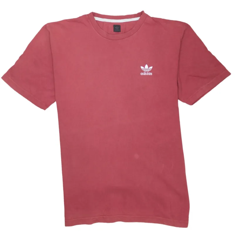 Adidas 90's Short Sleeves Crew Neck T Shirt Large  Red sold by Vintage Club