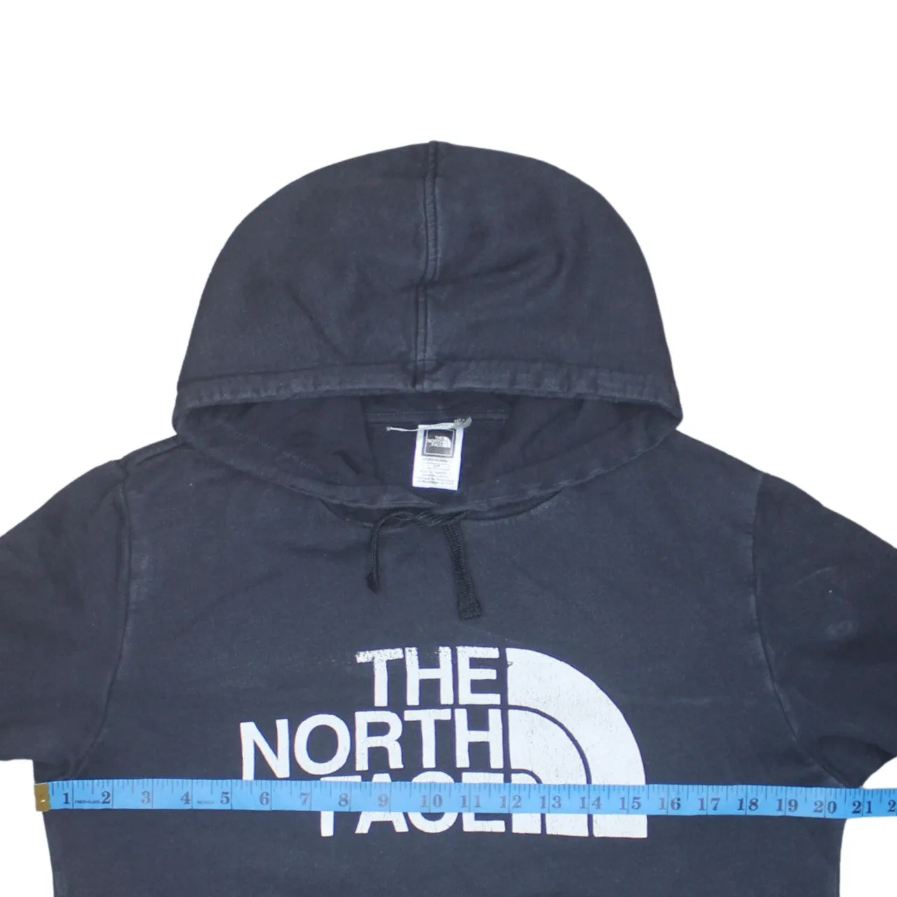 The North Face 90's Spellout Pullover Hoodie Small Navy Blue sold by Vintage Club product image thumbnail 5