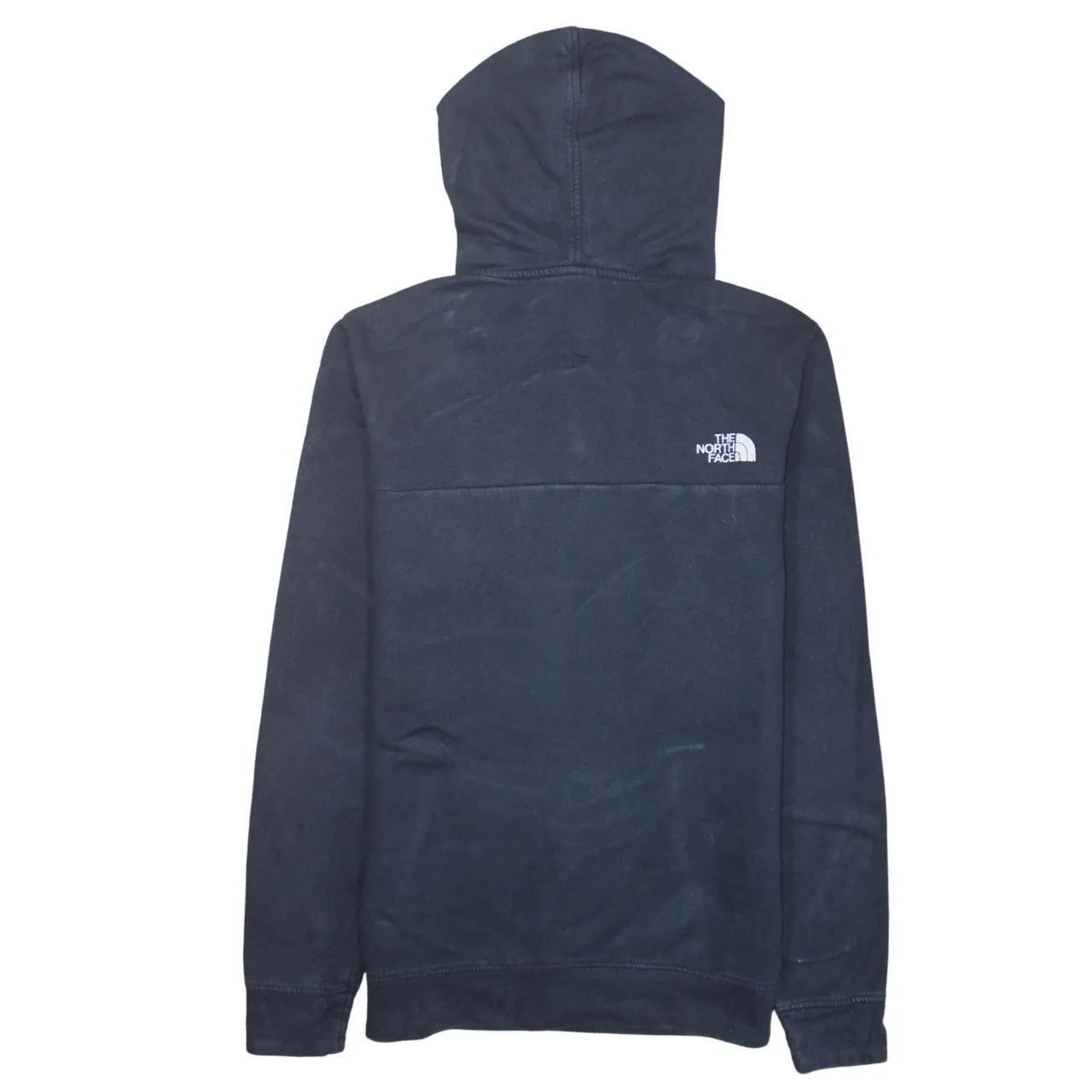 The North Face 90's Spellout Pullover Hoodie Small Navy Blue sold by Vintage Club product image thumbnail 2