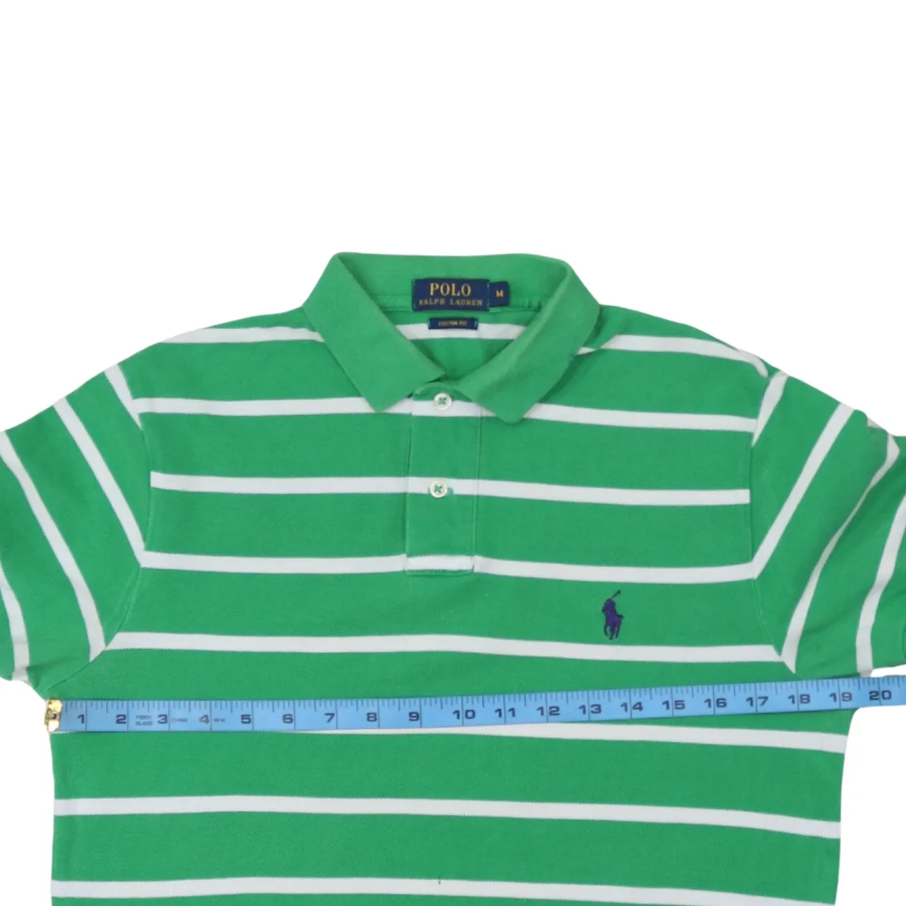 Polo Ralph Lauren 90's Short Sleeves Quarter Button Polo Shirt Medium Green sold by Vintage Club product image thumbnail 5