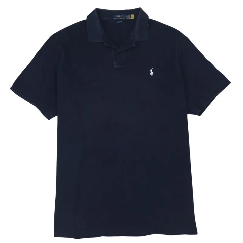 Polo Ralph Lauren 90's Short Sleeves Quarter Button Polo Shirt XXLarge (2XL) Navy Blue sold by Vintage Club