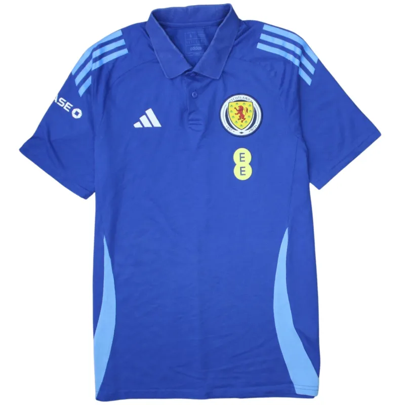 Adidas 90's Short Sleeves Quarter Button Polo Shirt Small Blue made by Adidas