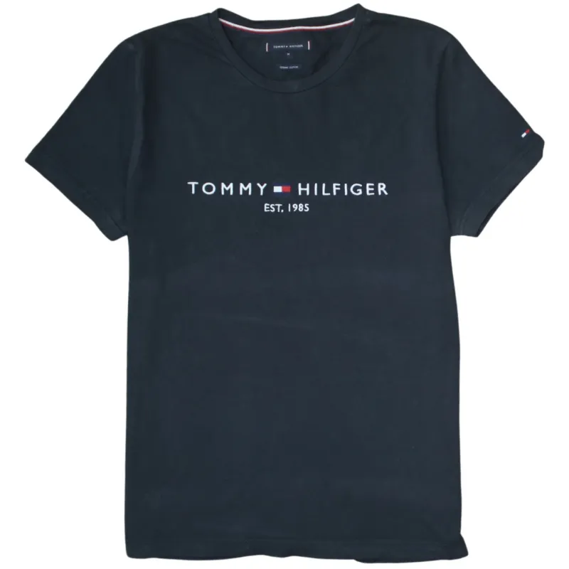 Tommy Hilfiger 90's Spellout Short Sleeves T Shirt Medium Black sold by Vintage Club