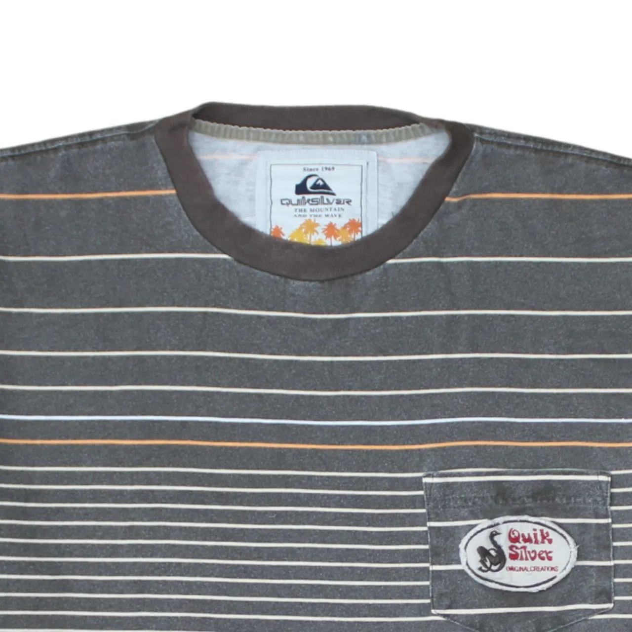 QuikSilver 90's Short Sleeves Crew Neck T Shirt XLarge Grey sold by Vintage Club product image thumbnail 3