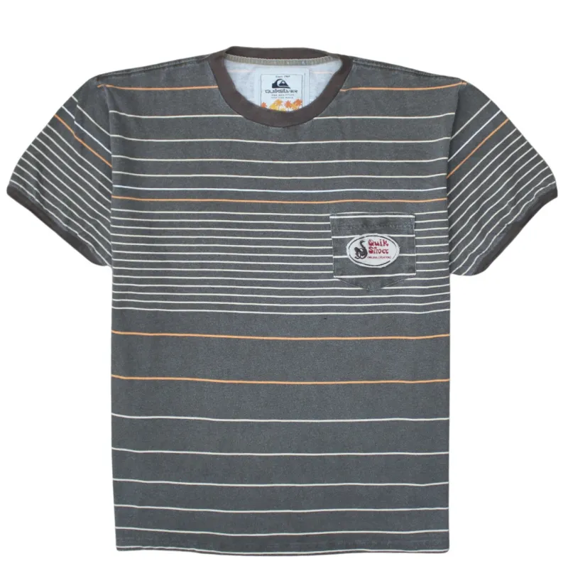 QuikSilver 90's Short Sleeves Crew Neck T Shirt XLarge Grey made by Quiksilver