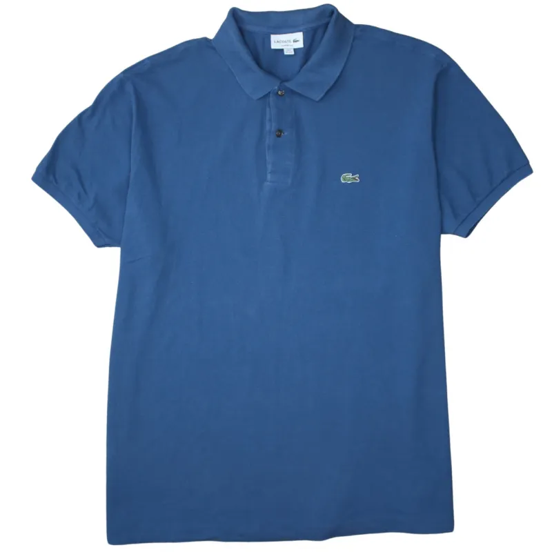 Lacoste 90's Short Sleeves Quarter Button Polo Shirt XXXXLarge (4XL) Blue sold by Vintage Club