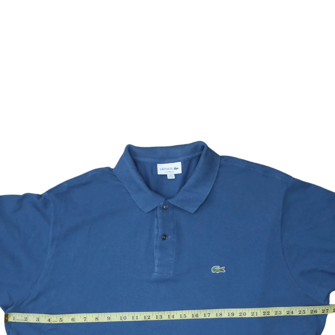 Lacoste 90's Short Sleeves Quarter Button Polo Shirt XXXXLarge (4XL) Blue sold by Vintage Club product image thumbnail 5