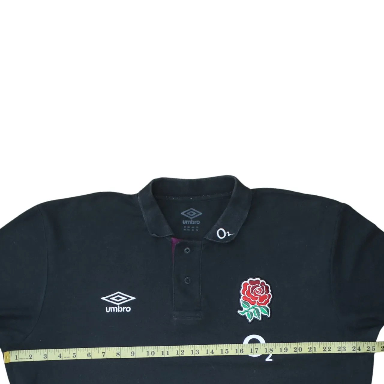 Umbro 90's Short Sleeves Quarter Button Polo Shirt XXLarge (2XL) Black sold by Vintage Club product image thumbnail 5