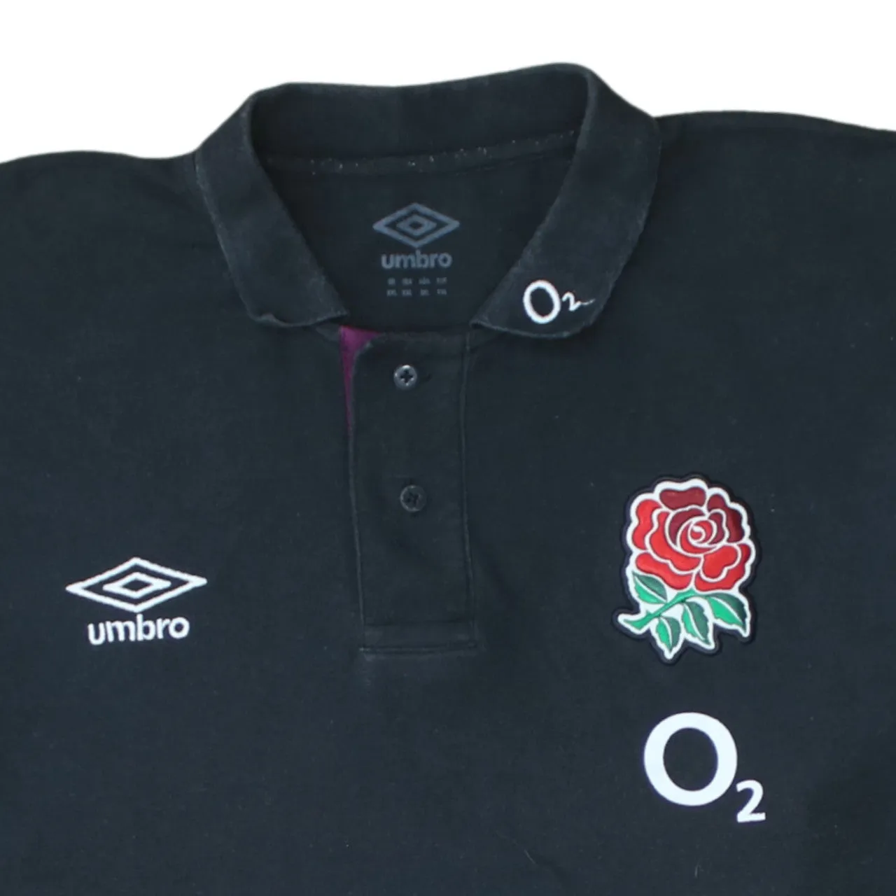 Umbro 90's Short Sleeves Quarter Button Polo Shirt XXLarge (2XL) Black sold by Vintage Club product image thumbnail 3