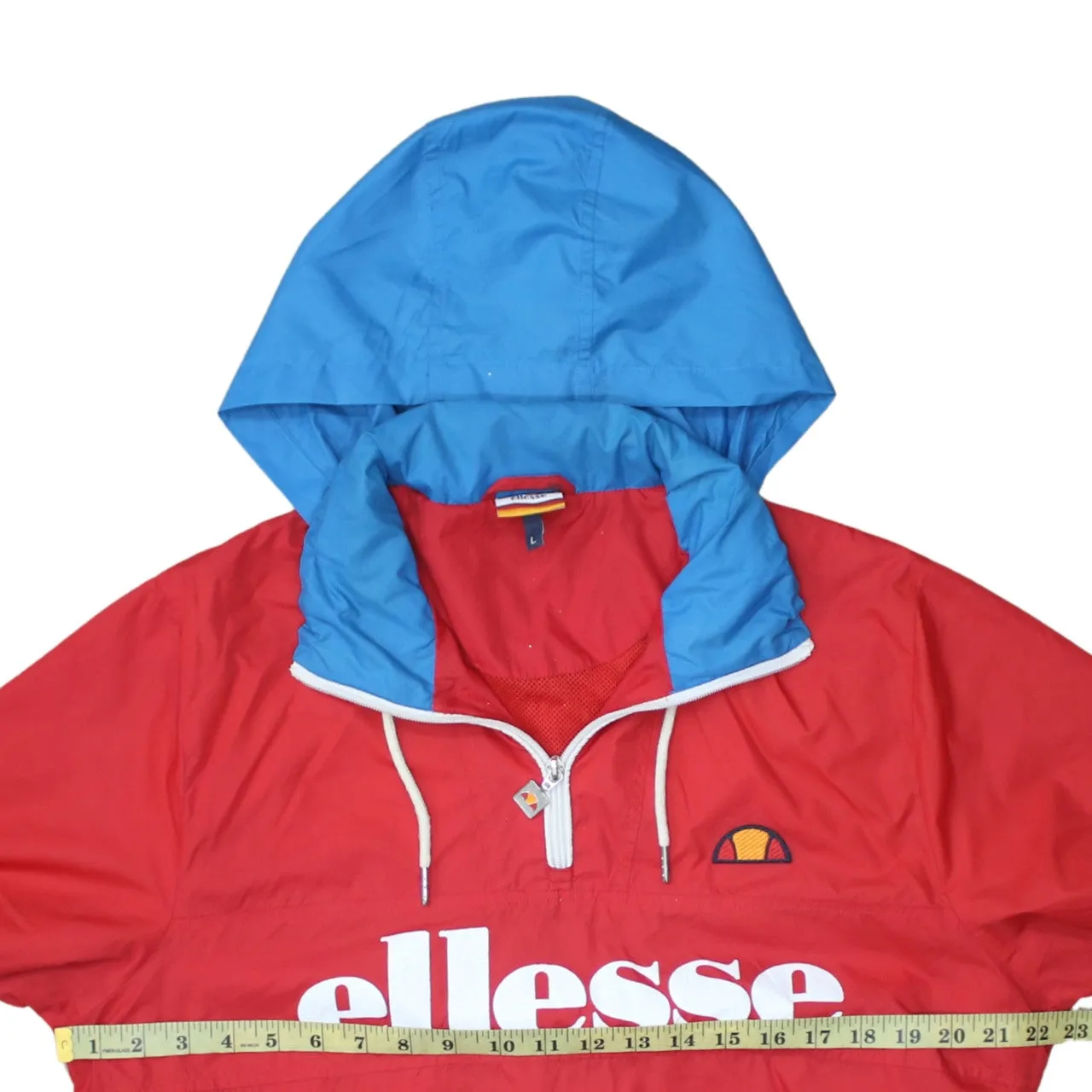 Ellesse 90's Spellout Quarter Zip Windbreaker Large Red sold by Vintage Club product image thumbnail 5