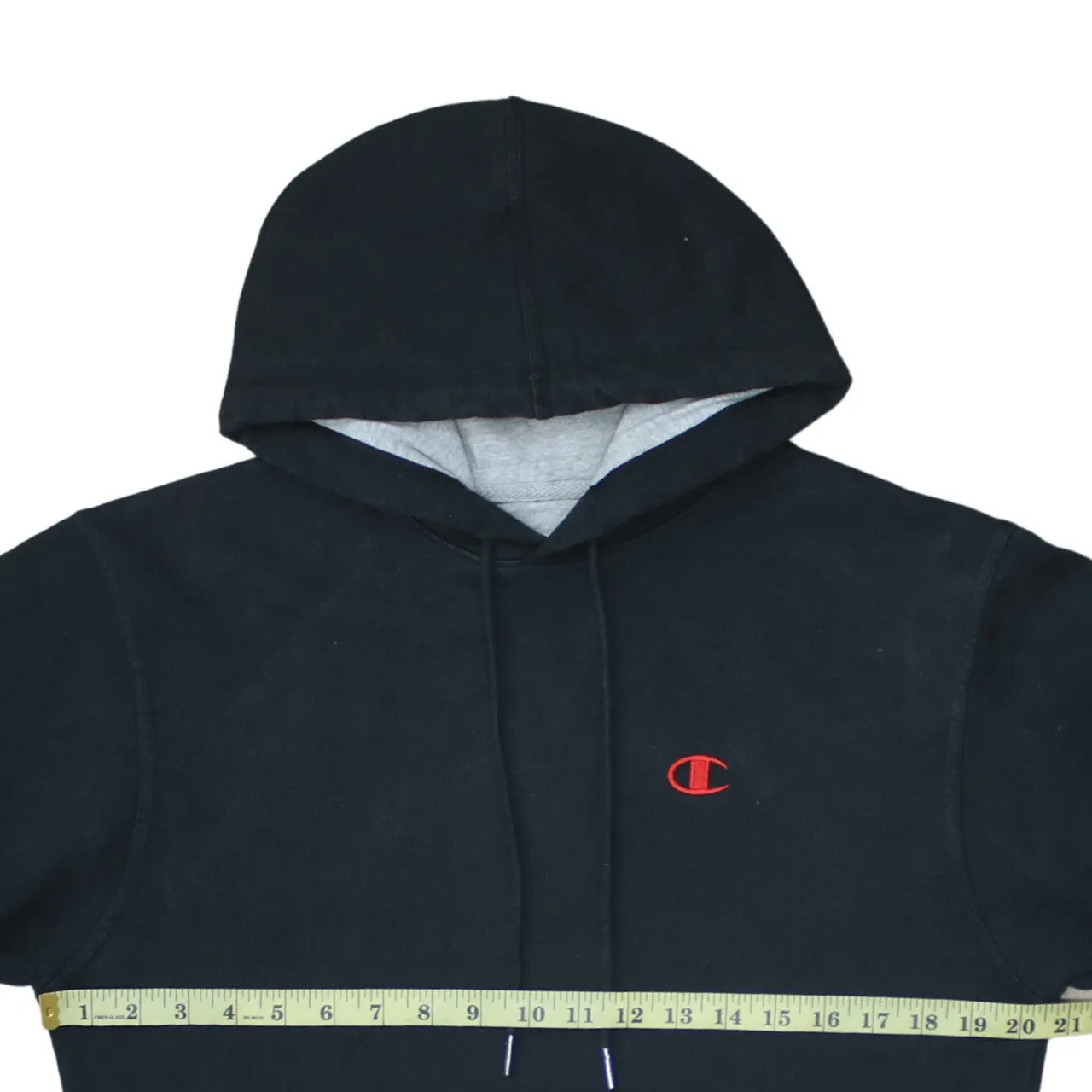 Champion 90's Drawstring Pockets Pullover Hoodie Small Black sold by Vintage Club product image thumbnail 5