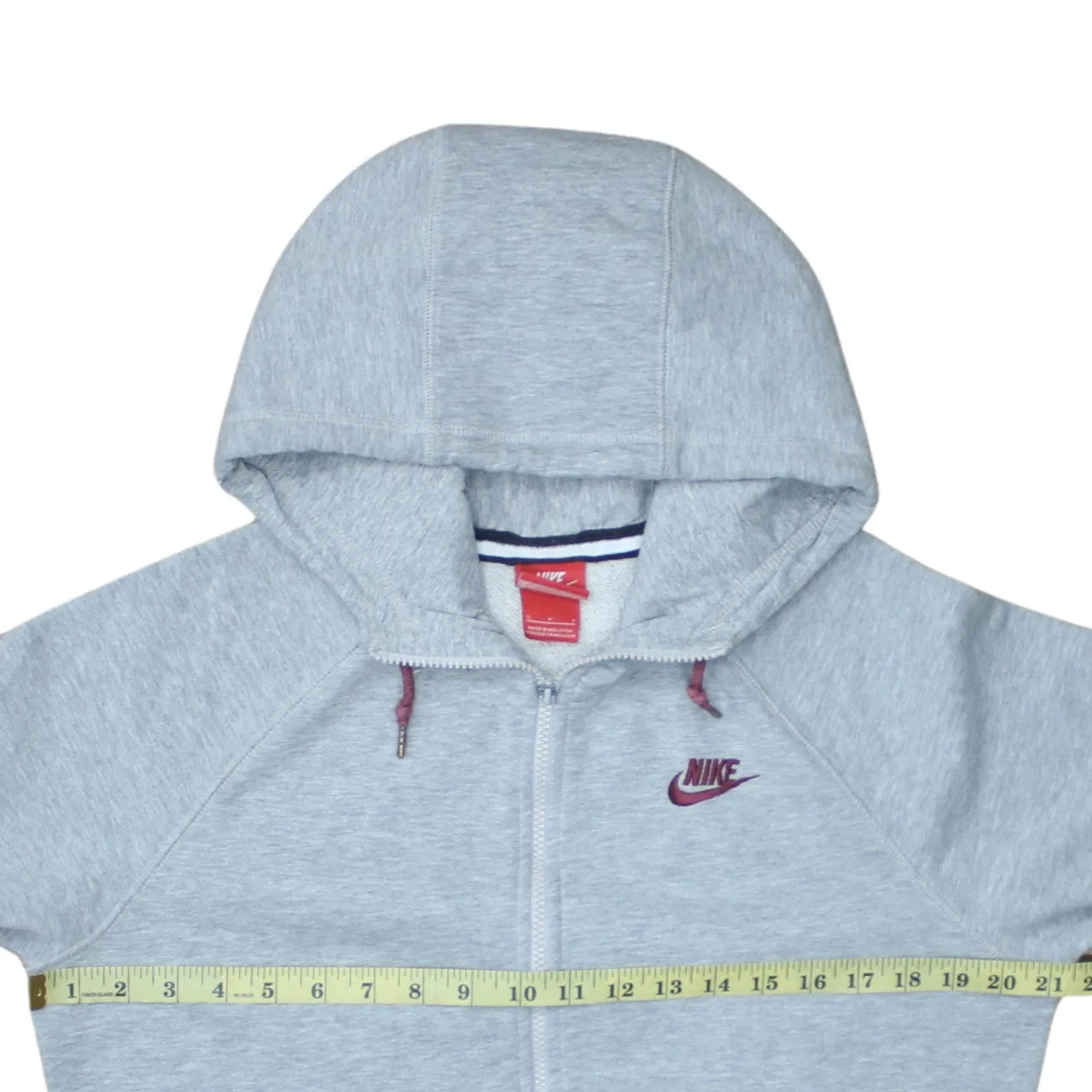 Nike 90's Swoosh Full Zip Up Hoodie Small Grey sold by Vintage Club product image thumbnail 5