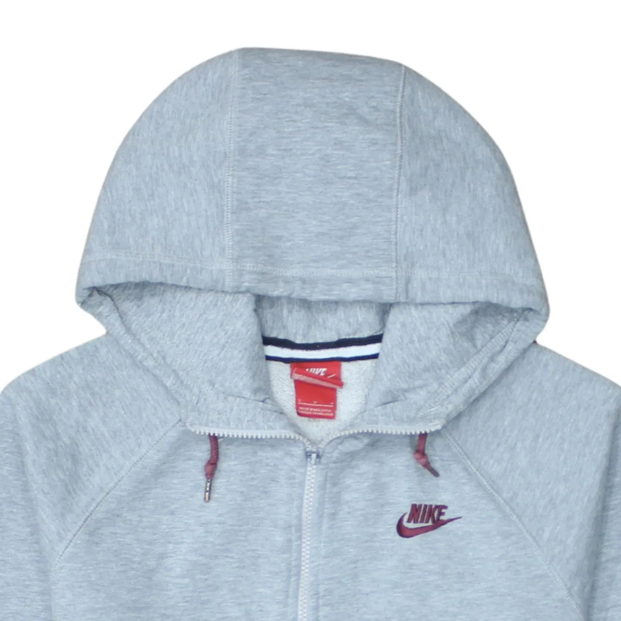 Nike 90's Swoosh Full Zip Up Hoodie Small Grey sold by Vintage Club product image thumbnail 3