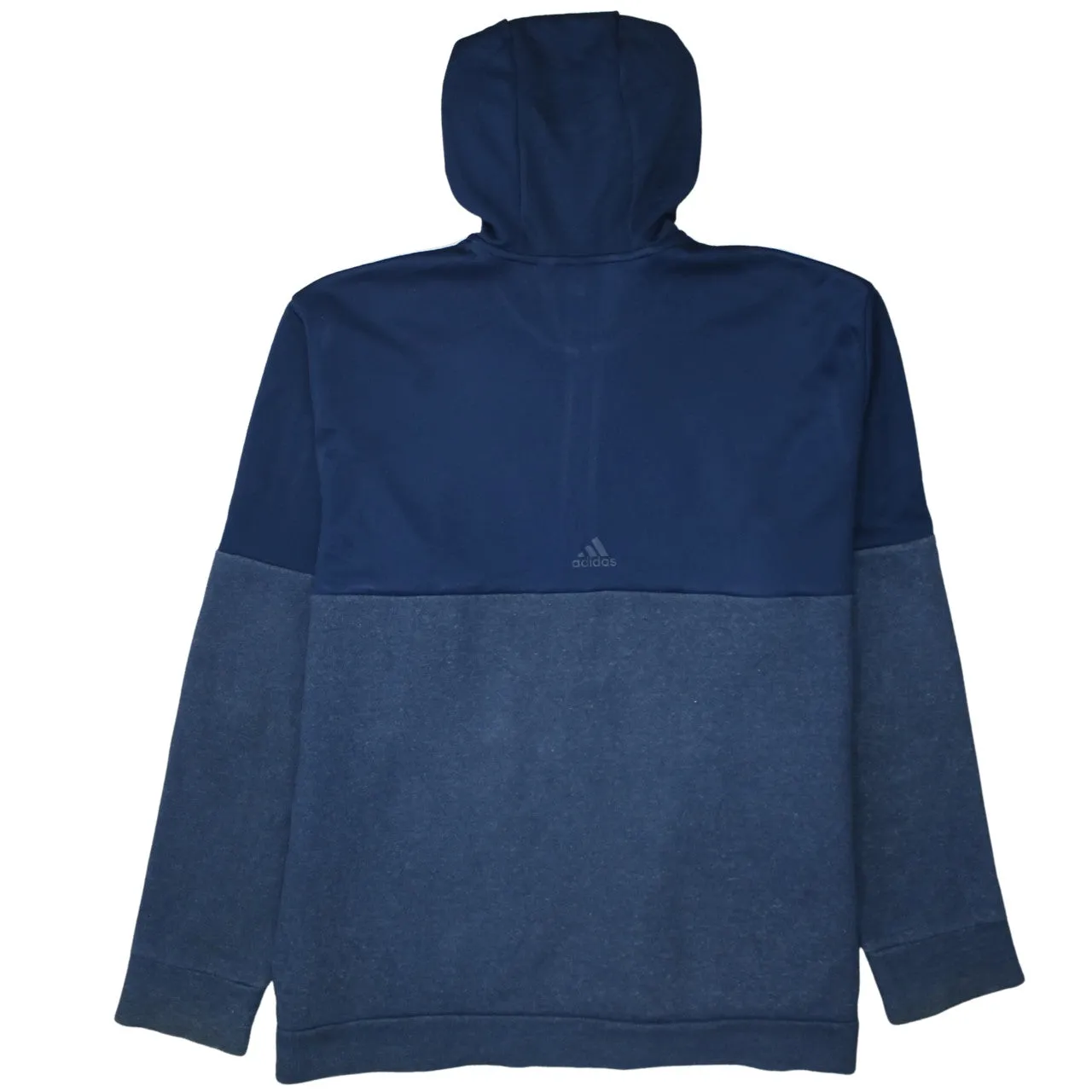 Adidas 90's Striped Sleeve Full Zip Up Hoodie XXLarge Navy Blue sold by Vintage Club product image thumbnail 2