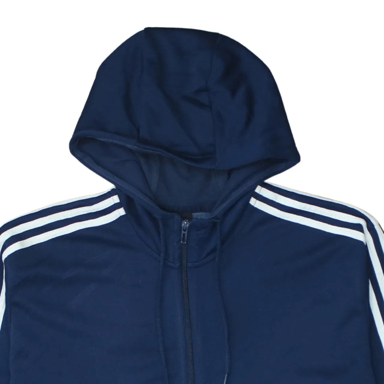 Adidas 90's Striped Sleeve Full Zip Up Hoodie XXLarge Navy Blue sold by Vintage Club product image thumbnail 3