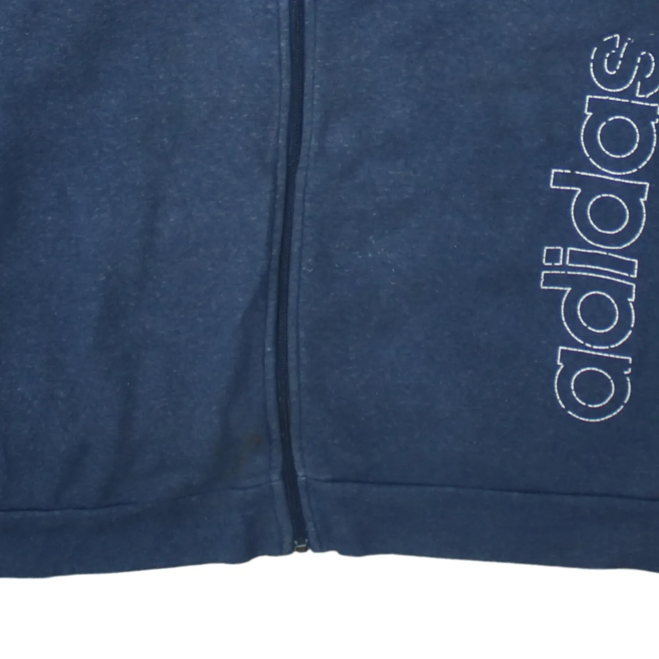 Adidas 90's Striped Sleeve Full Zip Up Hoodie XXLarge Navy Blue sold by Vintage Club product image thumbnail 4