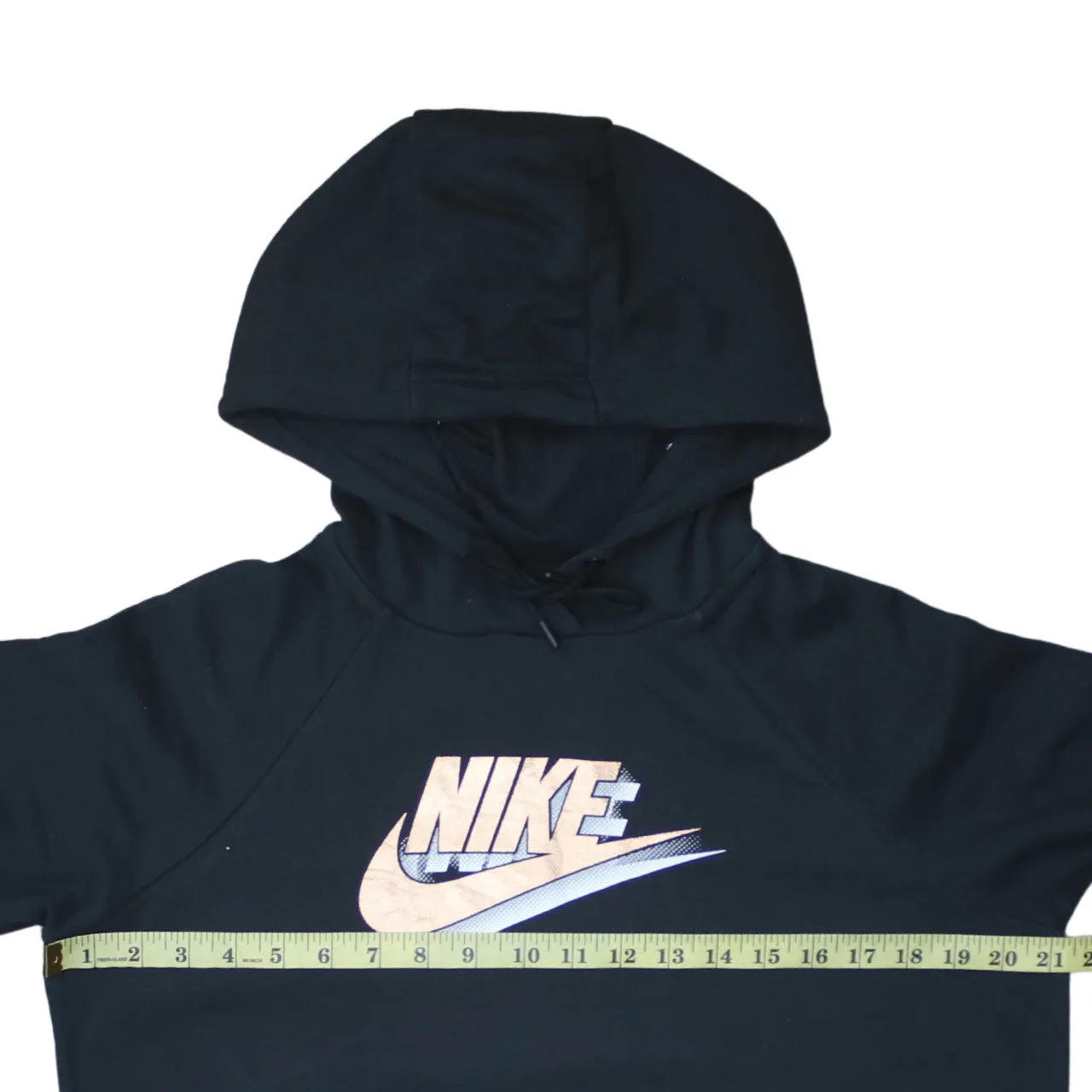 Nike 90's Center Middle Swoosh Pullover Hoodie Medium Black sold by Vintage Club product image thumbnail 5