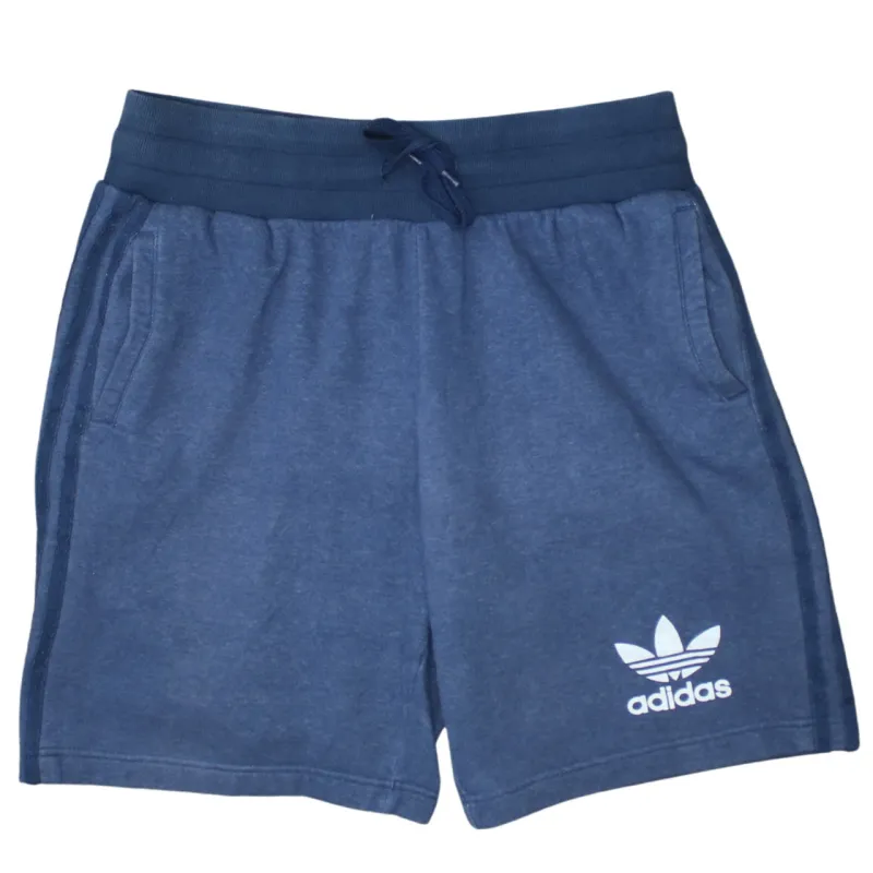 Adidas 90's 3 Stripes Baggy Chino Shorts Large Navy Blue sold by Vintage Club