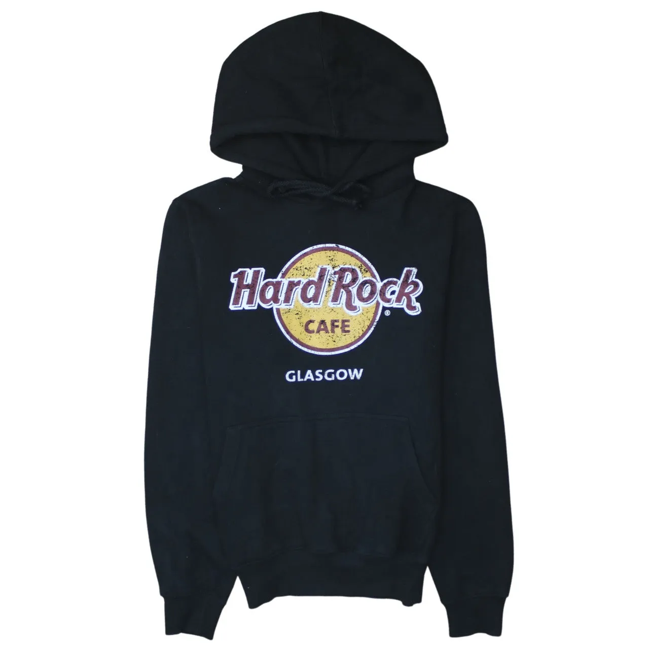 Hard Rock Cafe 90's Spellout Pullover Hoodie Small Black sold by Vintage Club