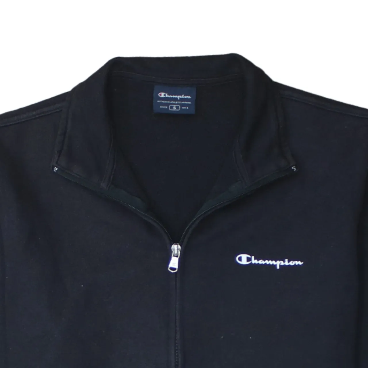 Champion 90's Lightweight Full Zip Up Sweatshirt Small Black sold by Vintage Club product image thumbnail 3