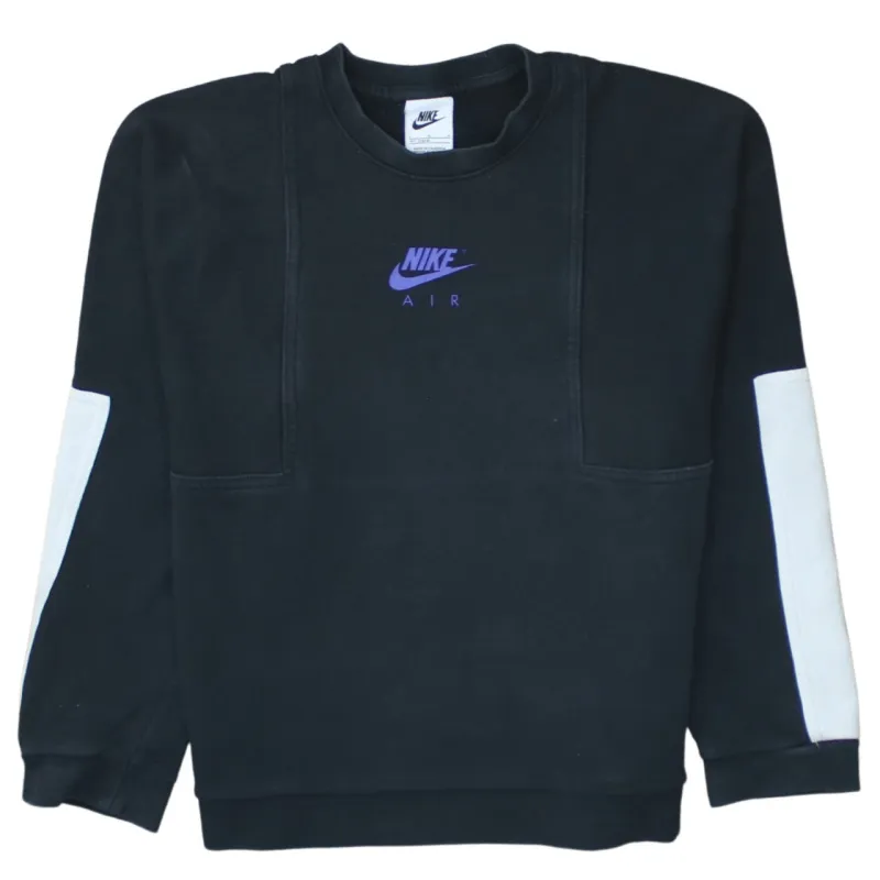 Nike 90's Center Middle Swoosh Crew Neck Sweatshirt Large Black sold by Vintage Club