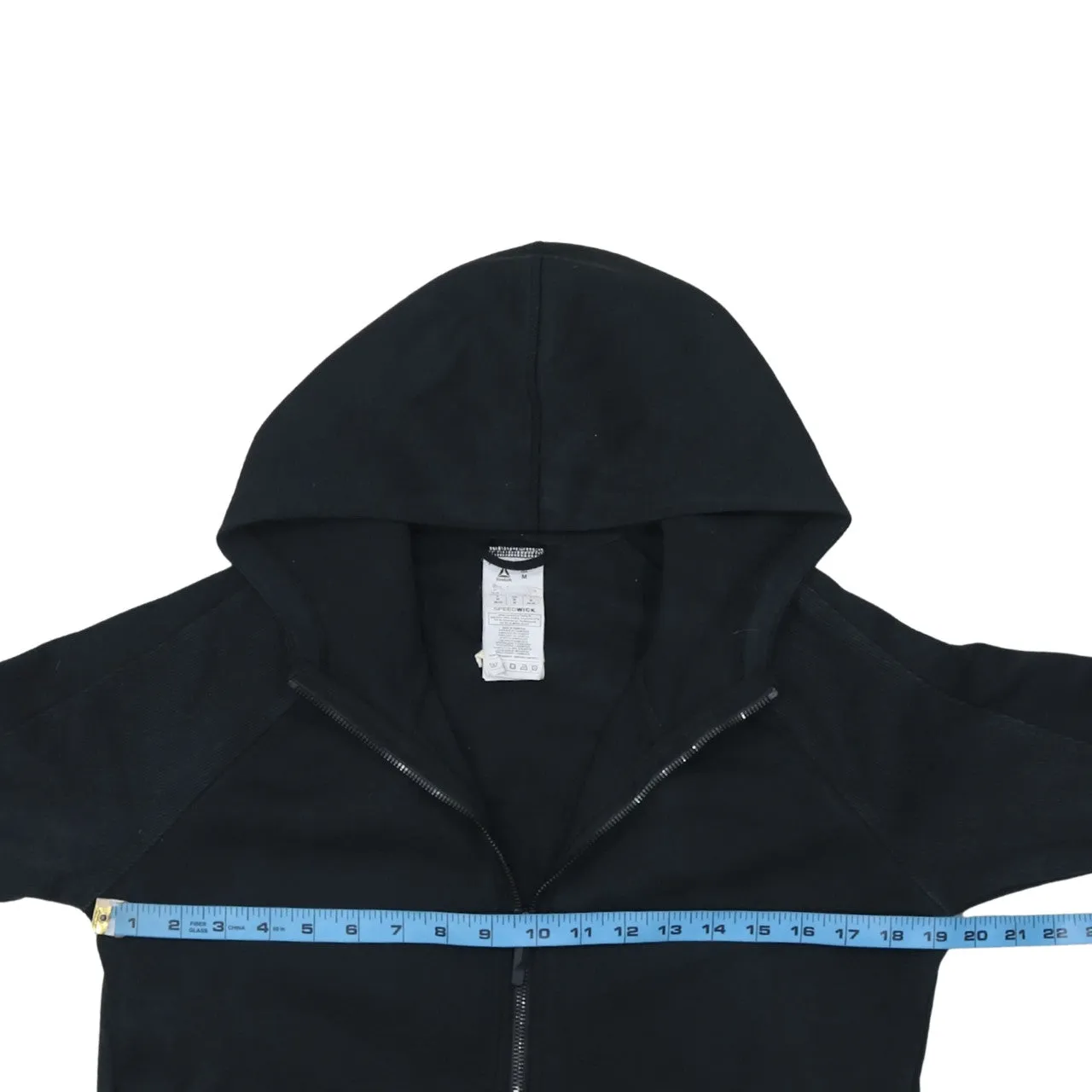 Reebok 90's Plain Full Zip Up Hoodie Medium Black sold by Vintage Club product image thumbnail 5