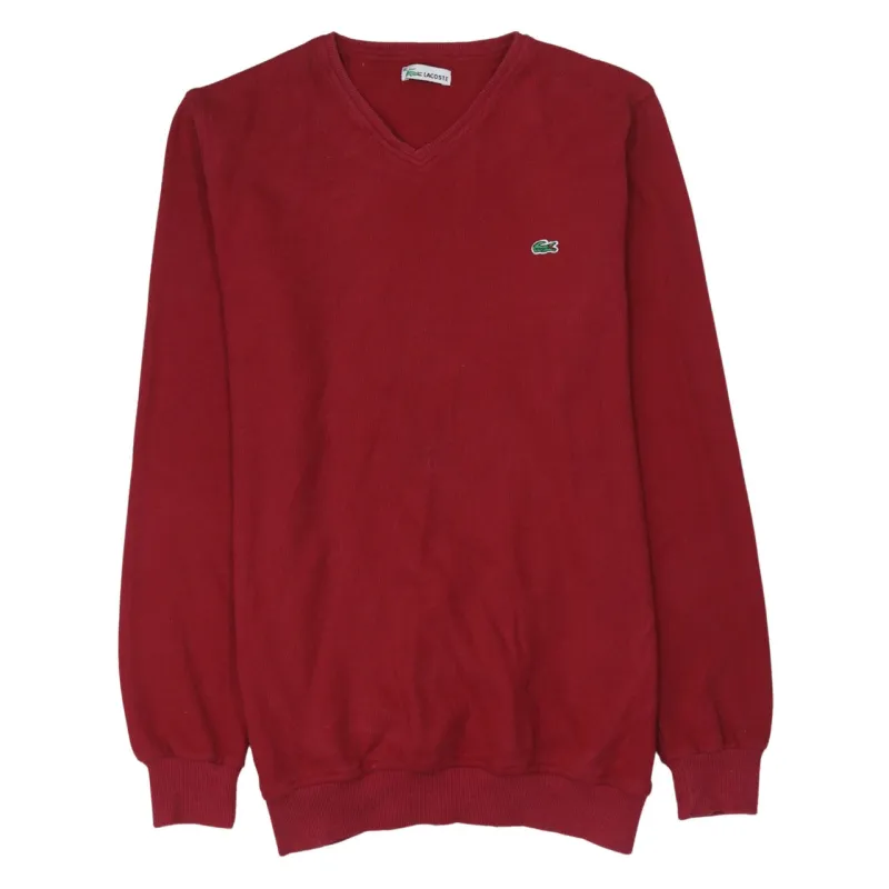 Lacoste 90's Lightweight V Neck Sweatshirt XXLarge (2XL) Red sold by Vintage Club