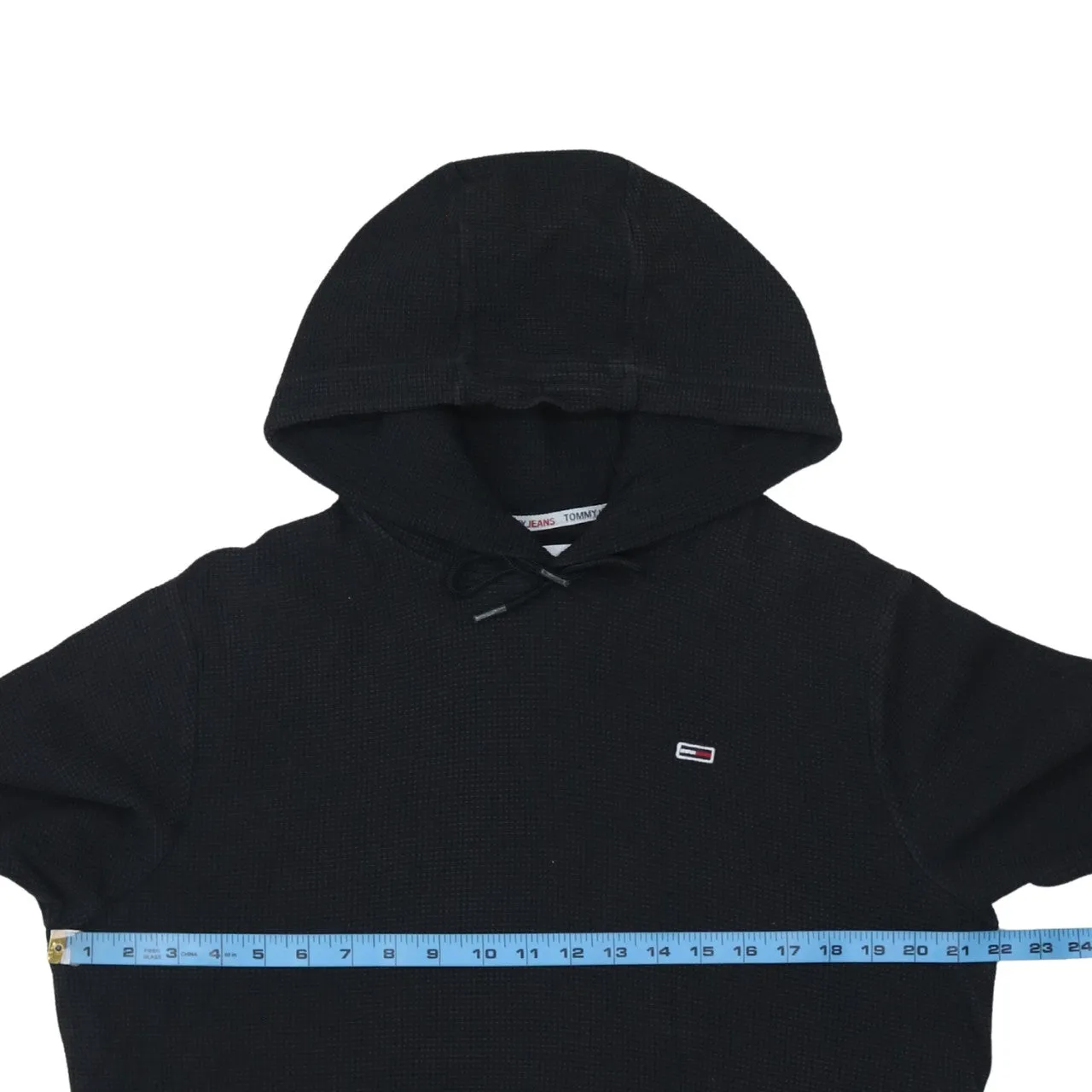 Tommy Hilfiger 90's Lightweight Pullover Hoodie Medium Black sold by Vintage Club product image thumbnail 5