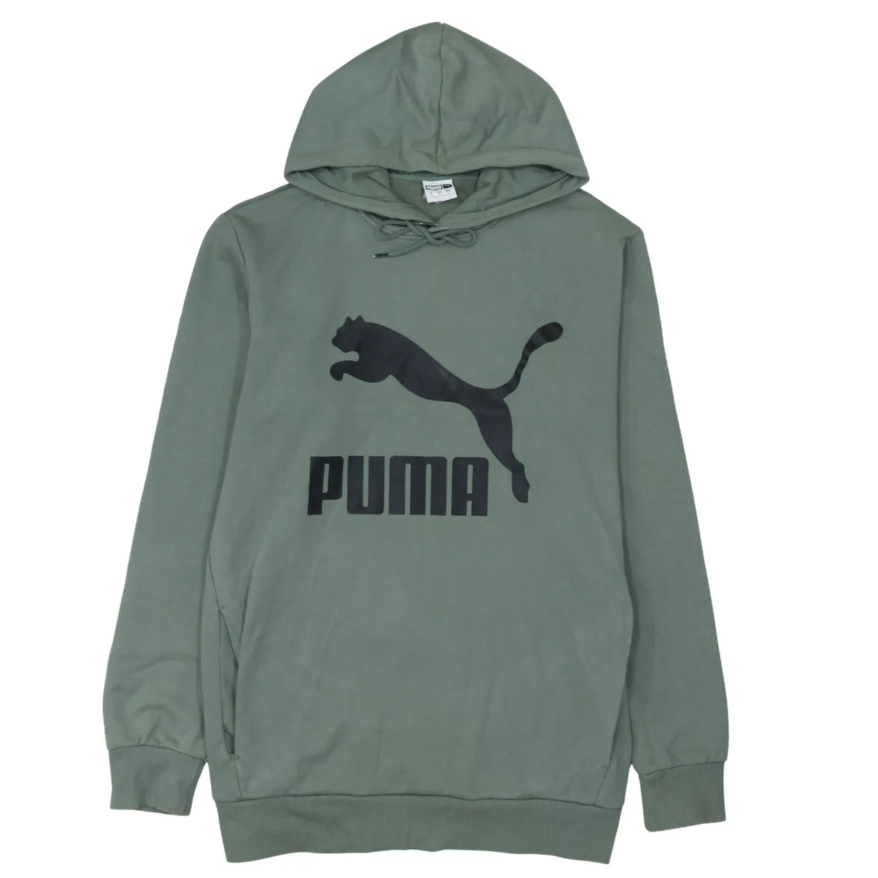 Puma 90's Spellout Pullover Hoodie Large Green sold by Vintage Club