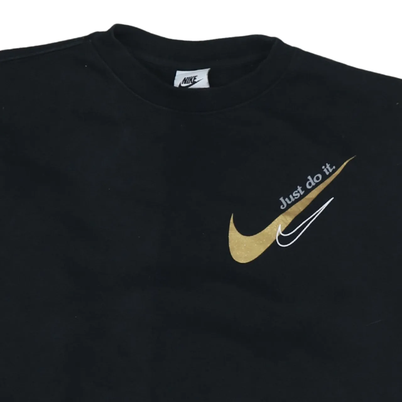 Nike 90's Swoosh Crew Neck Sweatshirt Medium Black sold by Vintage Club product image thumbnail 3