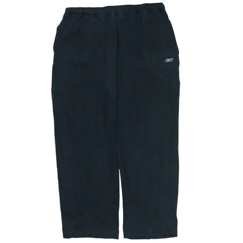 Reebok 90's Elasticated Waistband Drawstrings Straight Leg Baggy Joggers / Sweatpants Large Black sold by Vintage Club