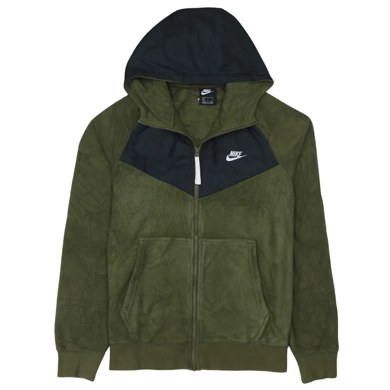 Nike 90's Swoosh Full Zip Up Fleece Jumper Large Black sold by Vintage Club