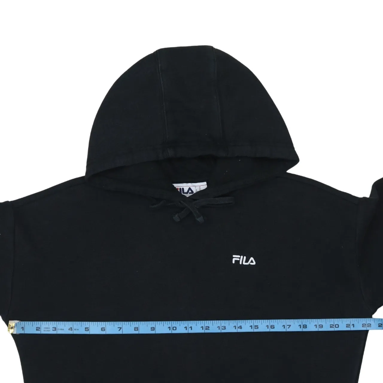 Fila 90's Lightweight Pullover Hoodie Medium Black sold by Vintage Club product image thumbnail 5
