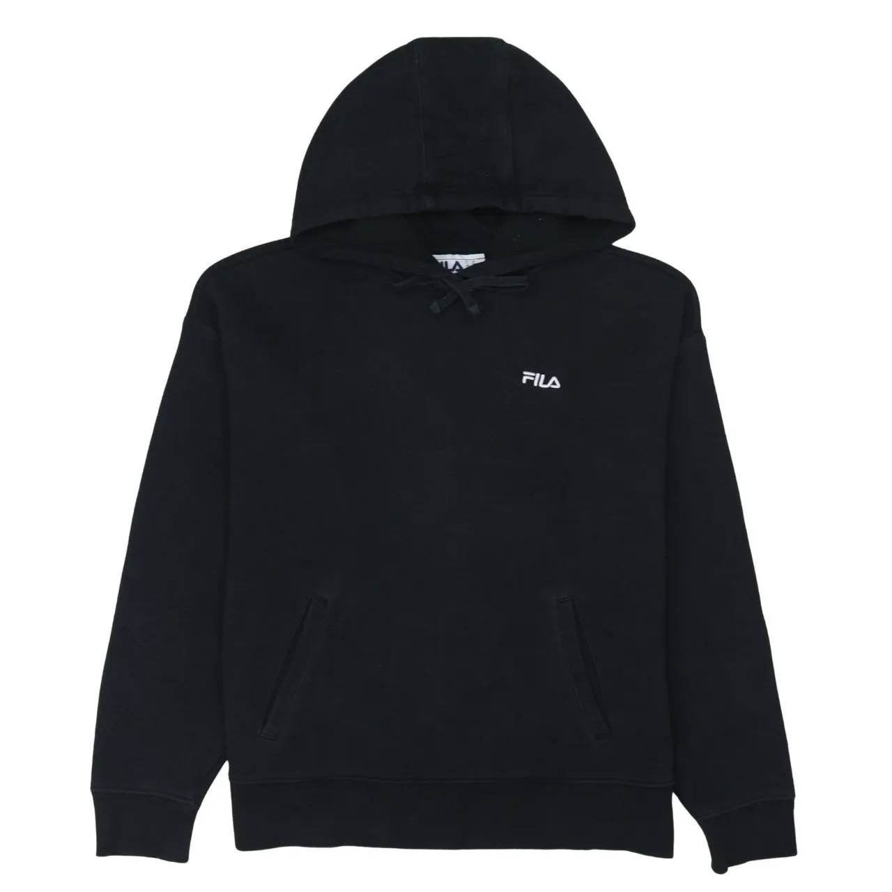 Fila 90's Lightweight Pullover Hoodie Medium Black sold by Vintage Club