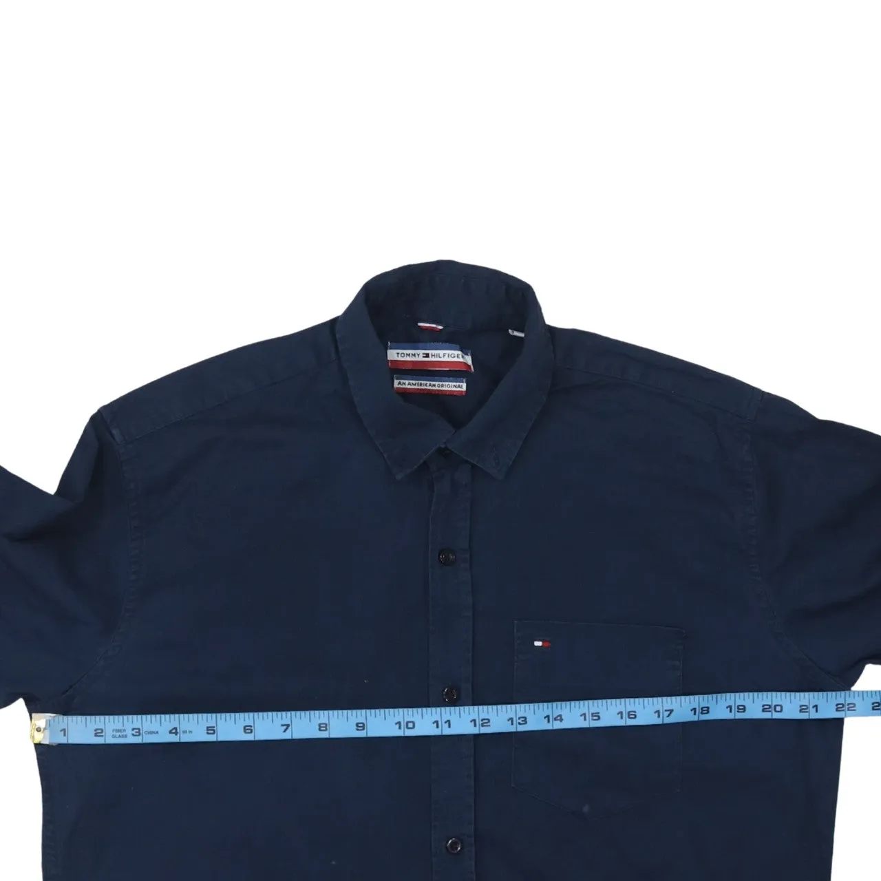 Tommy Hilfiger 90's Long Sleeve Button Up Shirt XLarge Navy Blue sold by Vintage Club product image thumbnail 5