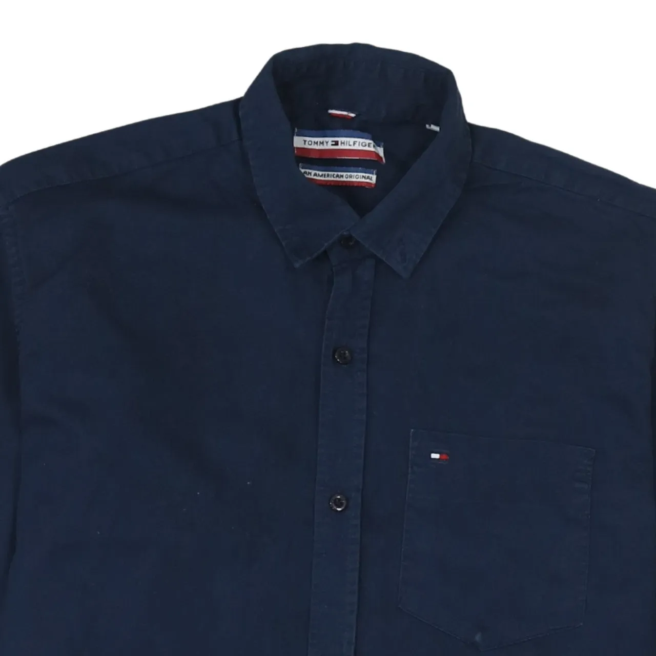 Tommy Hilfiger 90's Long Sleeve Button Up Shirt XLarge Navy Blue sold by Vintage Club product image thumbnail 3