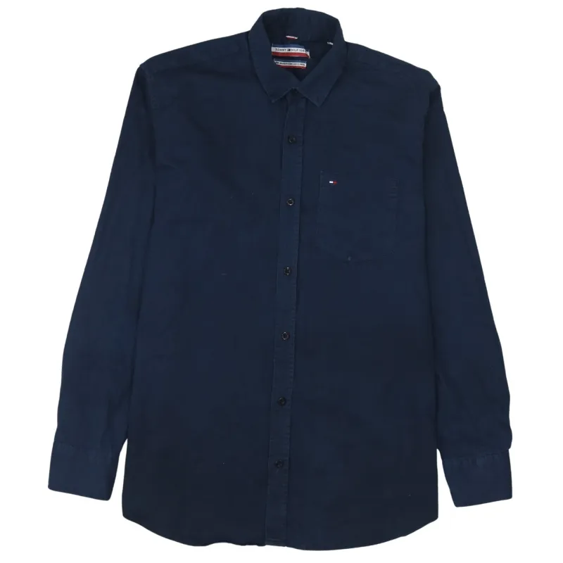 Tommy Hilfiger 90's Long Sleeve Button Up Shirt XLarge Navy Blue made by Tommy Hilfiger