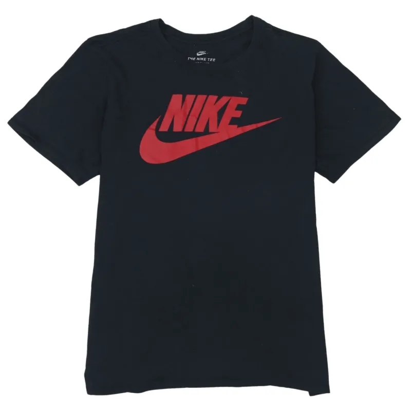 Nike 90's Center Middle Swoosh Crew Neck T Shirt Medium Blue sold by Vintage Club