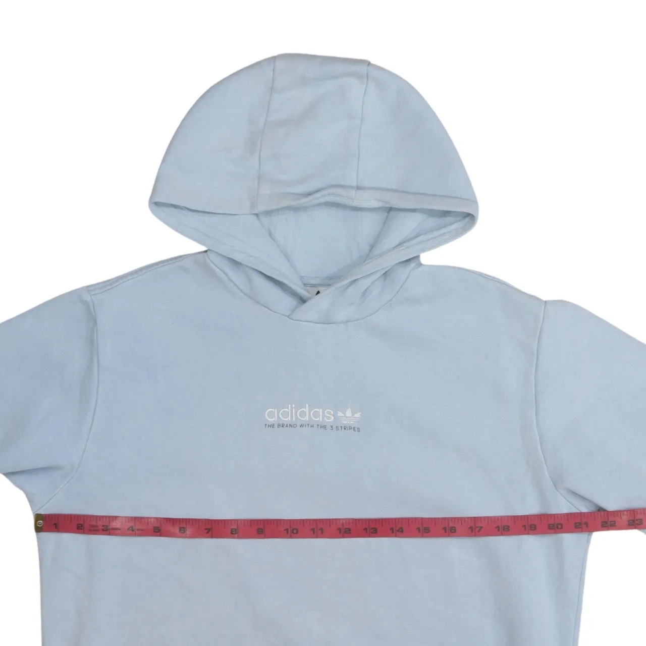 Adidas 90's Drawstring Pockets Pullover Hoodie Medium Blue sold by Vintage Club product image thumbnail 5