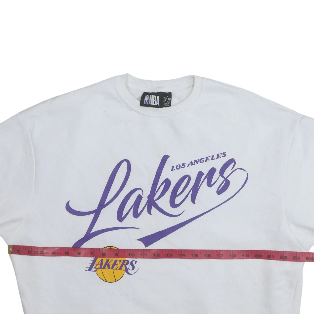 NBA 90's Los Angeles Lakers Crew Neck Sweatshirt Small White sold by Vintage Club product image thumbnail 5