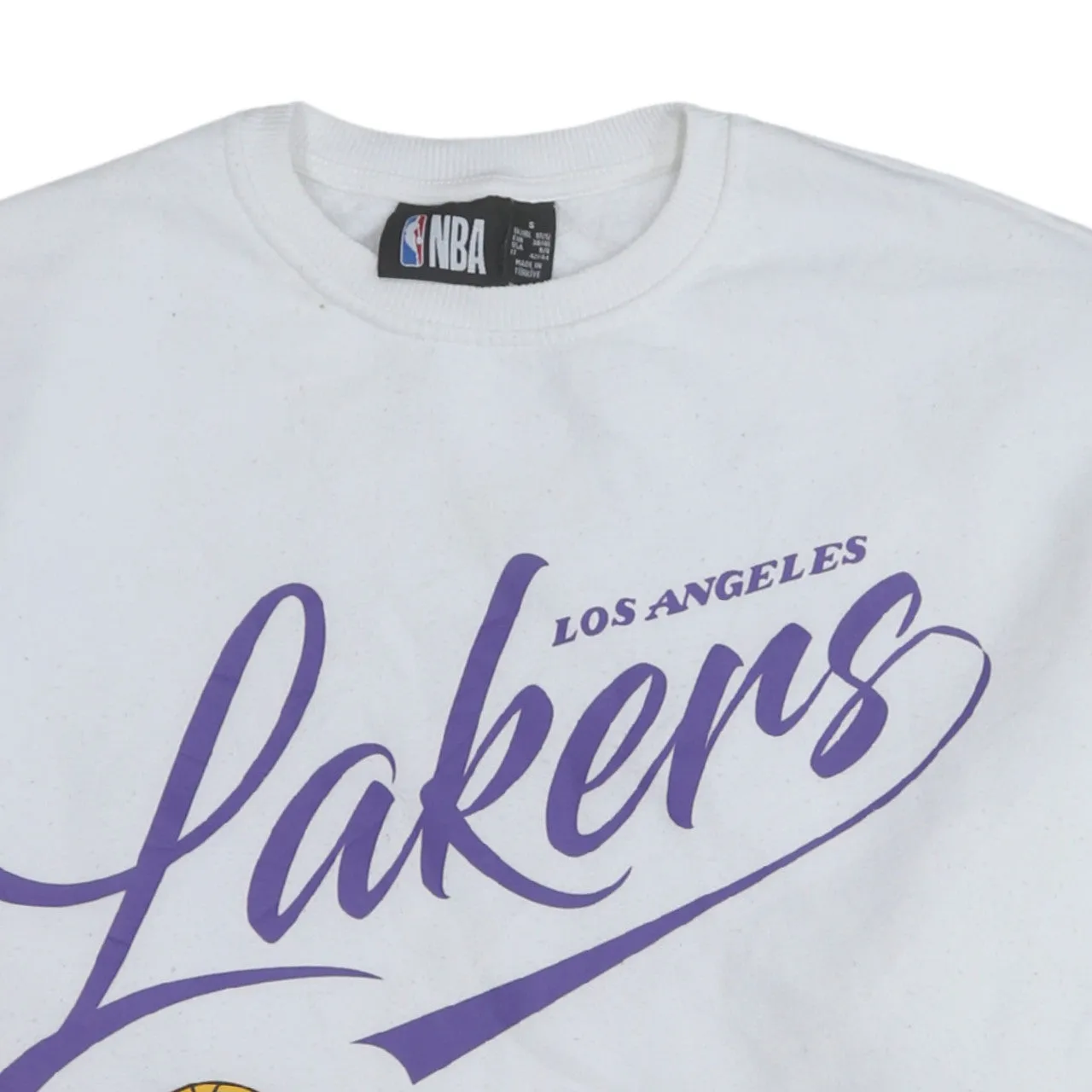 NBA 90's Los Angeles Lakers Crew Neck Sweatshirt Small White sold by Vintage Club product image thumbnail 3