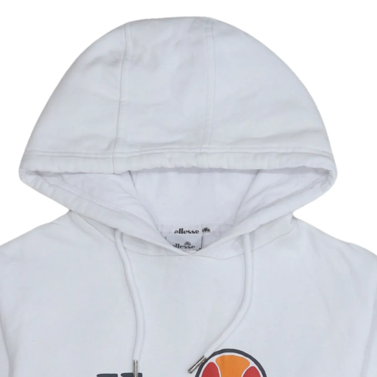 Ellesse 90's Spellout Pullover Hoodie Medium White sold by Vintage Club product image thumbnail 3