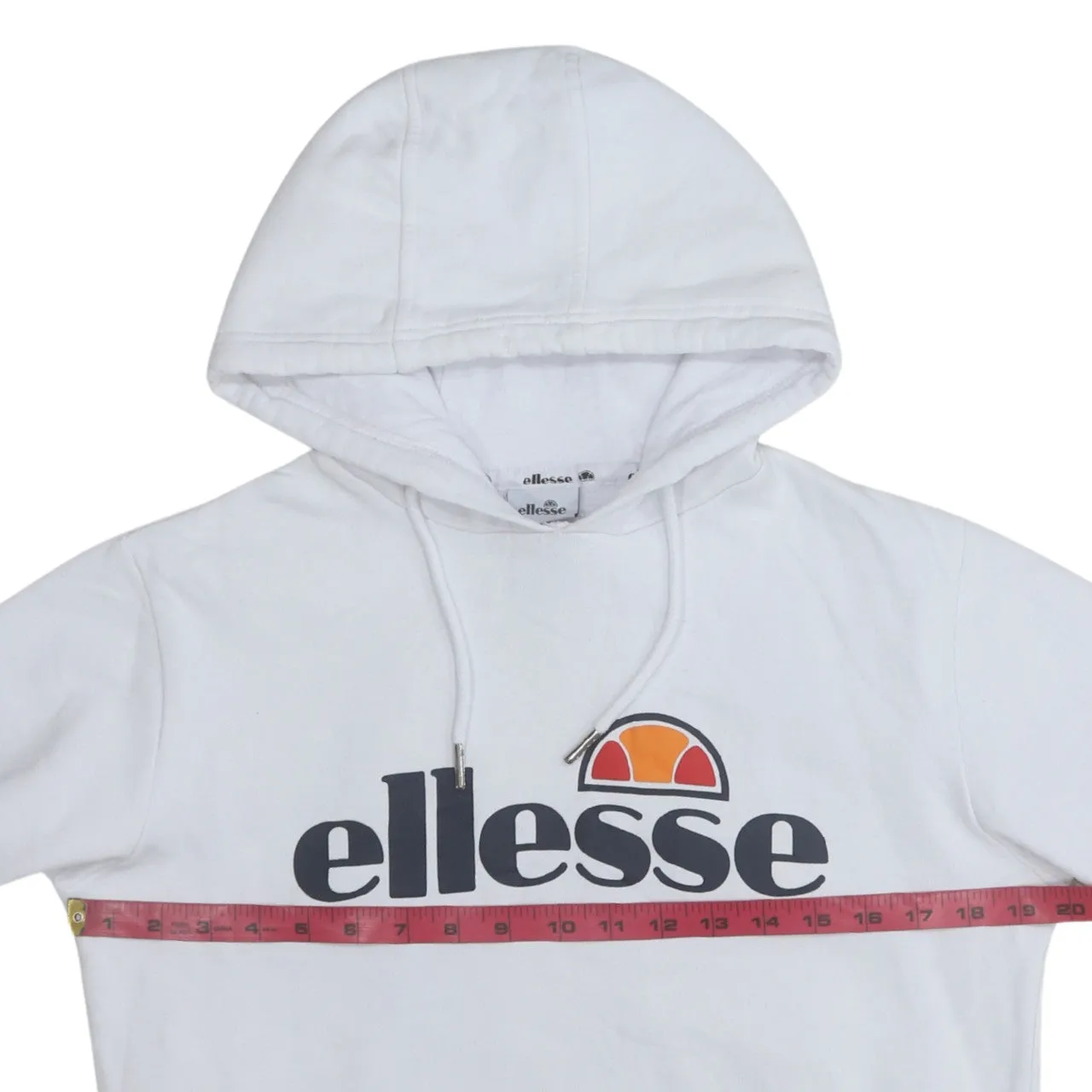 Ellesse 90's Spellout Pullover Hoodie Medium White sold by Vintage Club product image thumbnail 5
