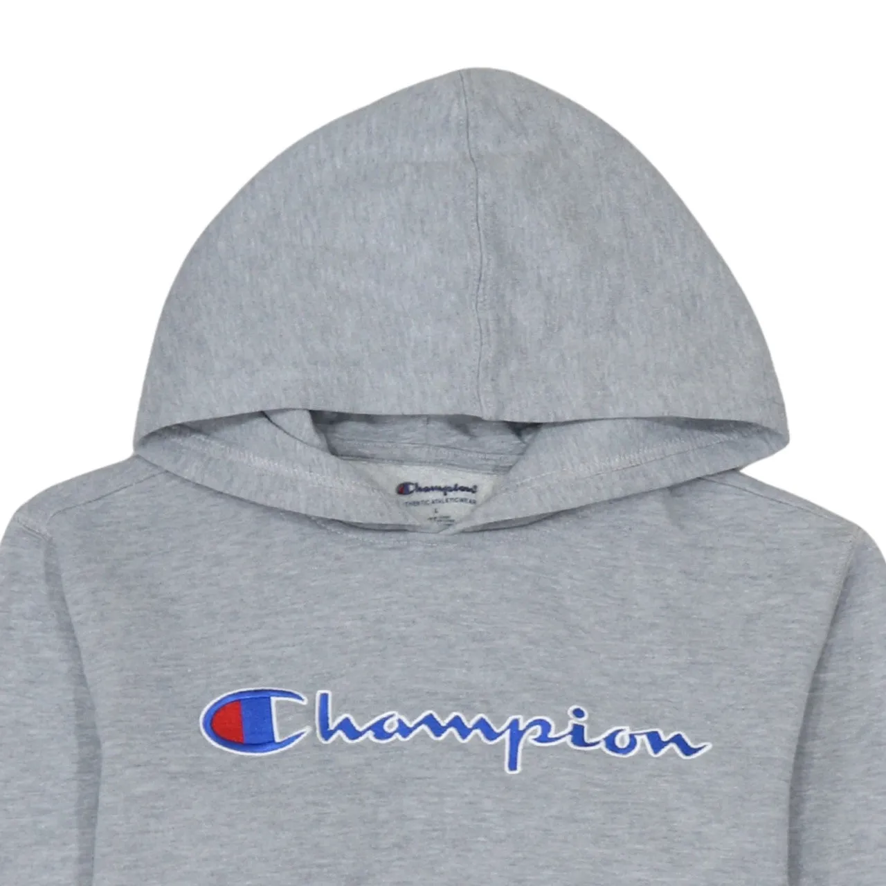 Champion 90's Spellout Pullover Hoodie Large Grey sold by Vintage Club product image thumbnail 3