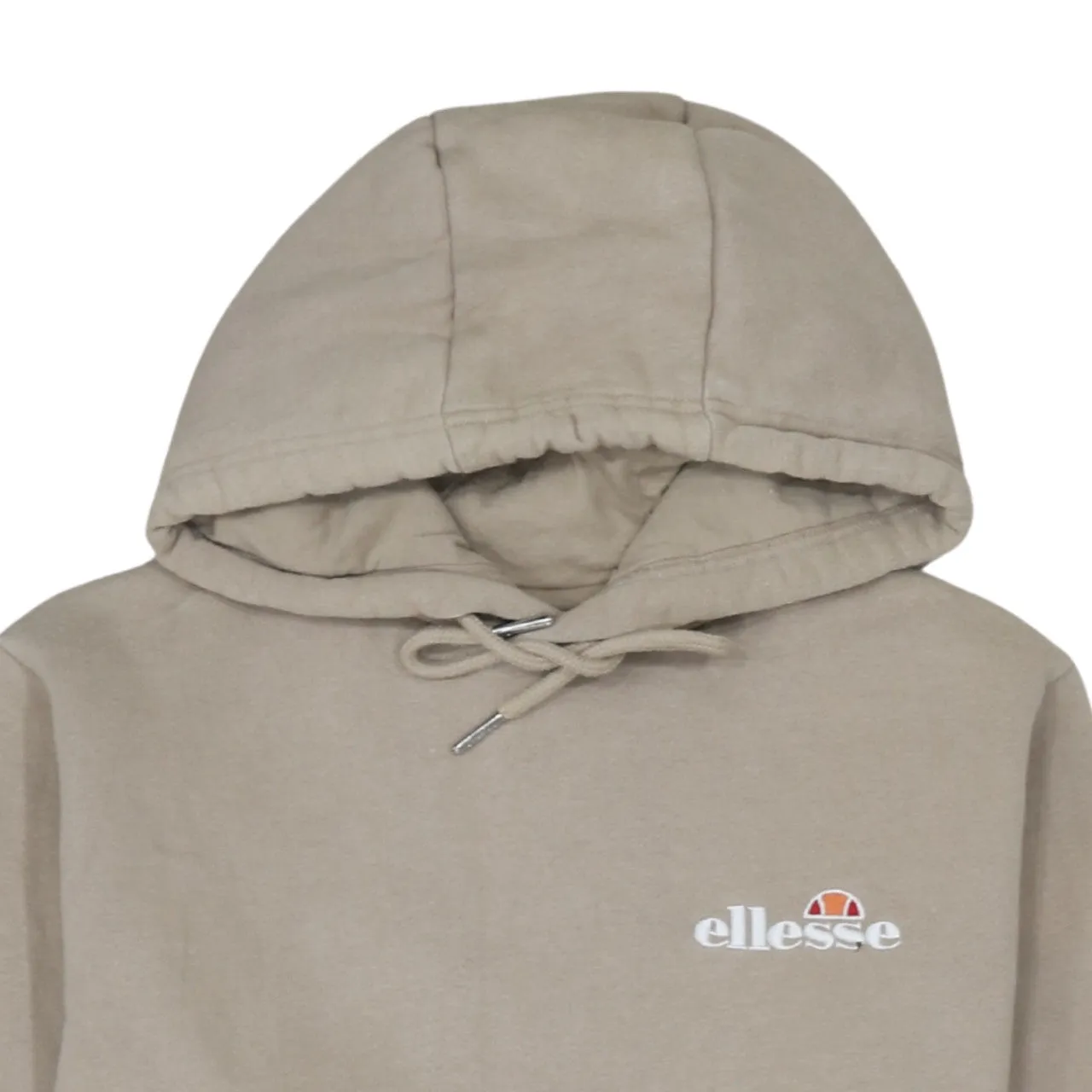 Ellesse 90's Drawstring Pockets Pullover Hoodie XSmall Beige Cream sold by Vintage Club product image thumbnail 3
