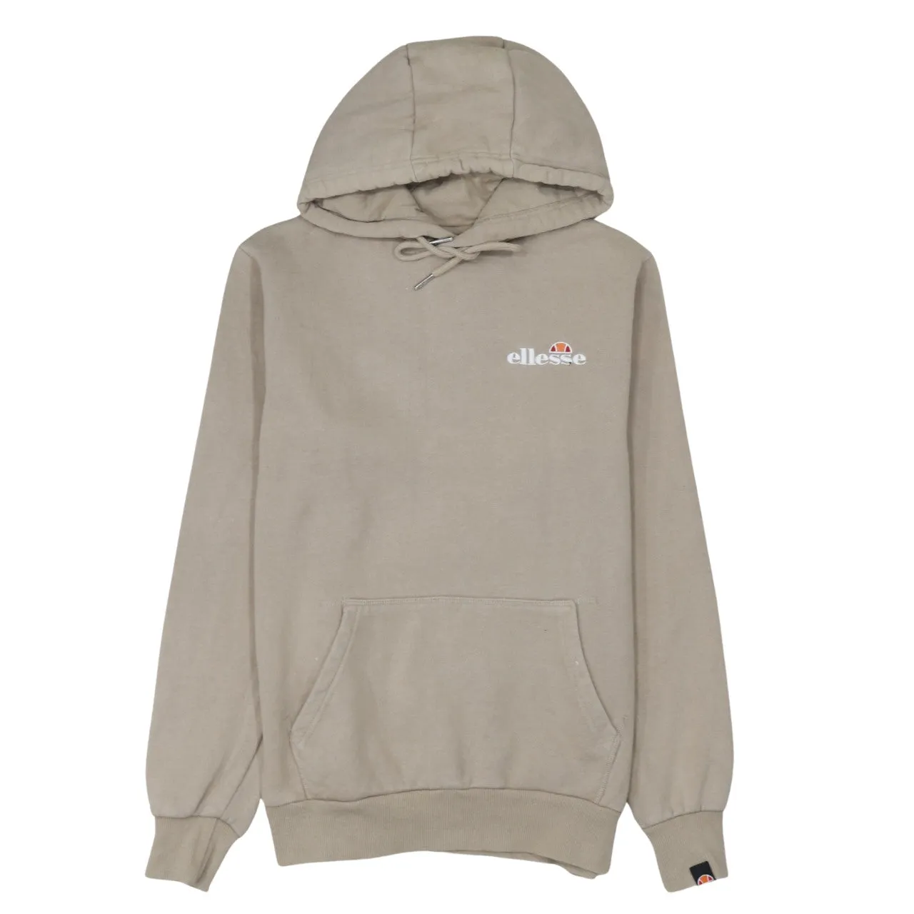 Ellesse 90's Drawstring Pockets Pullover Hoodie XSmall Beige Cream sold by Vintage Club